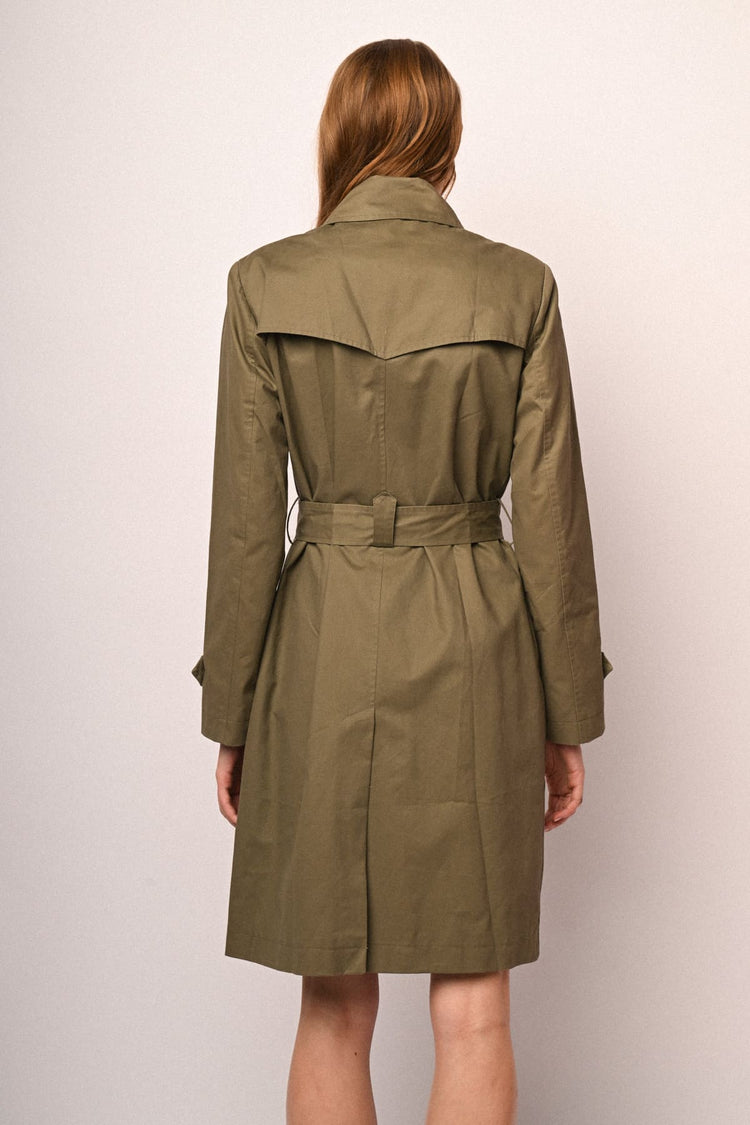 Trench doppiopetto con cintura