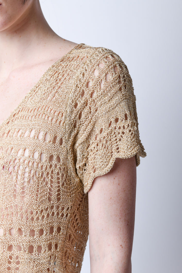 Top in maglia crochet