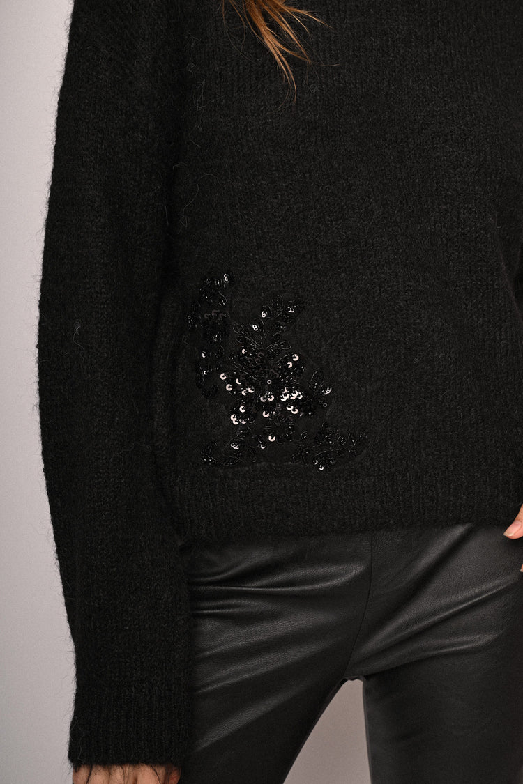 Maglia con applicazione preziosa