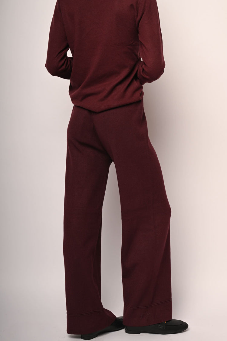 Pantaloni palazzo in maglia