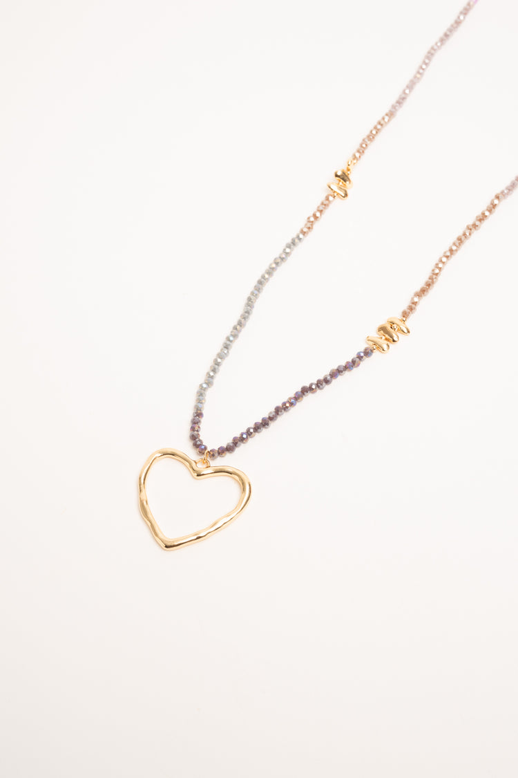 Collana con perline e cuore