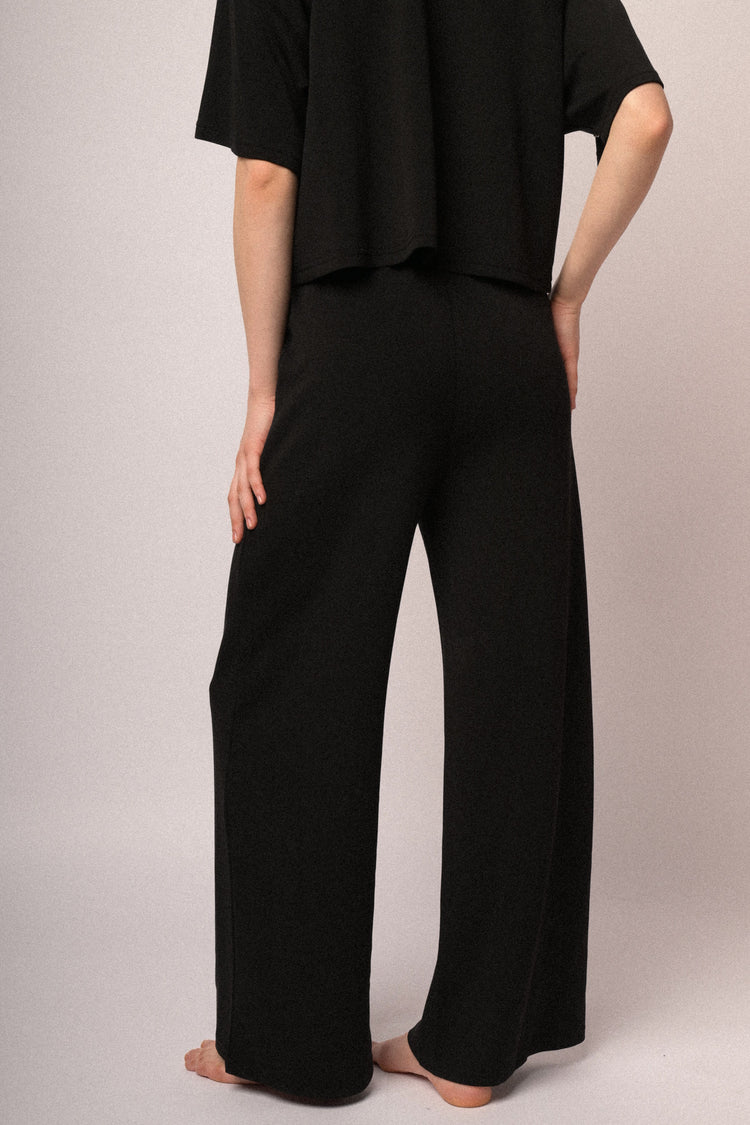 Pantaloni joggers con coulisse in strass