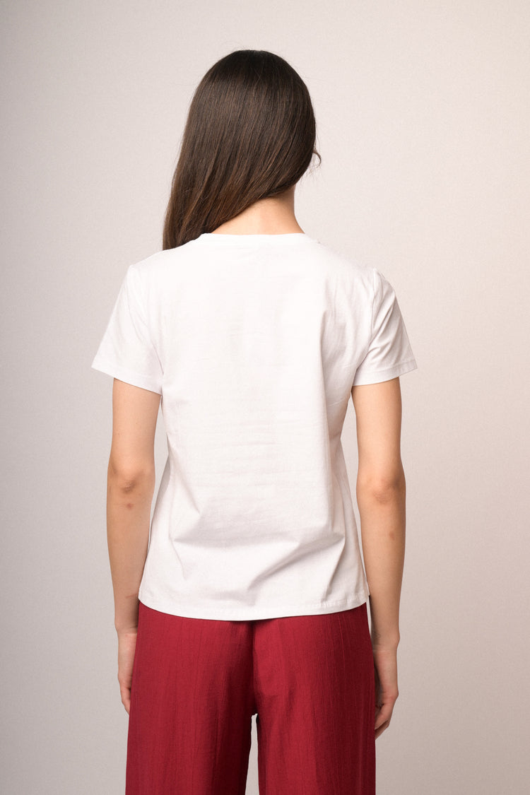 Maglia con ricamo l amour