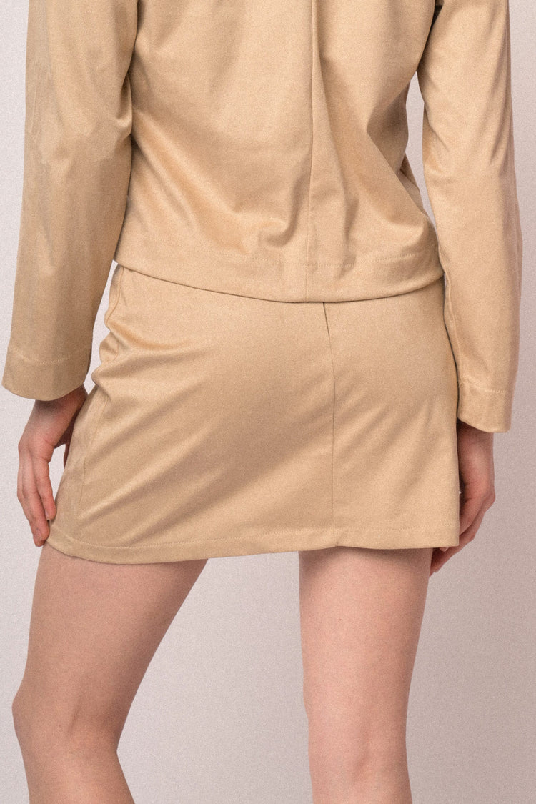 Minigonna in faux suede