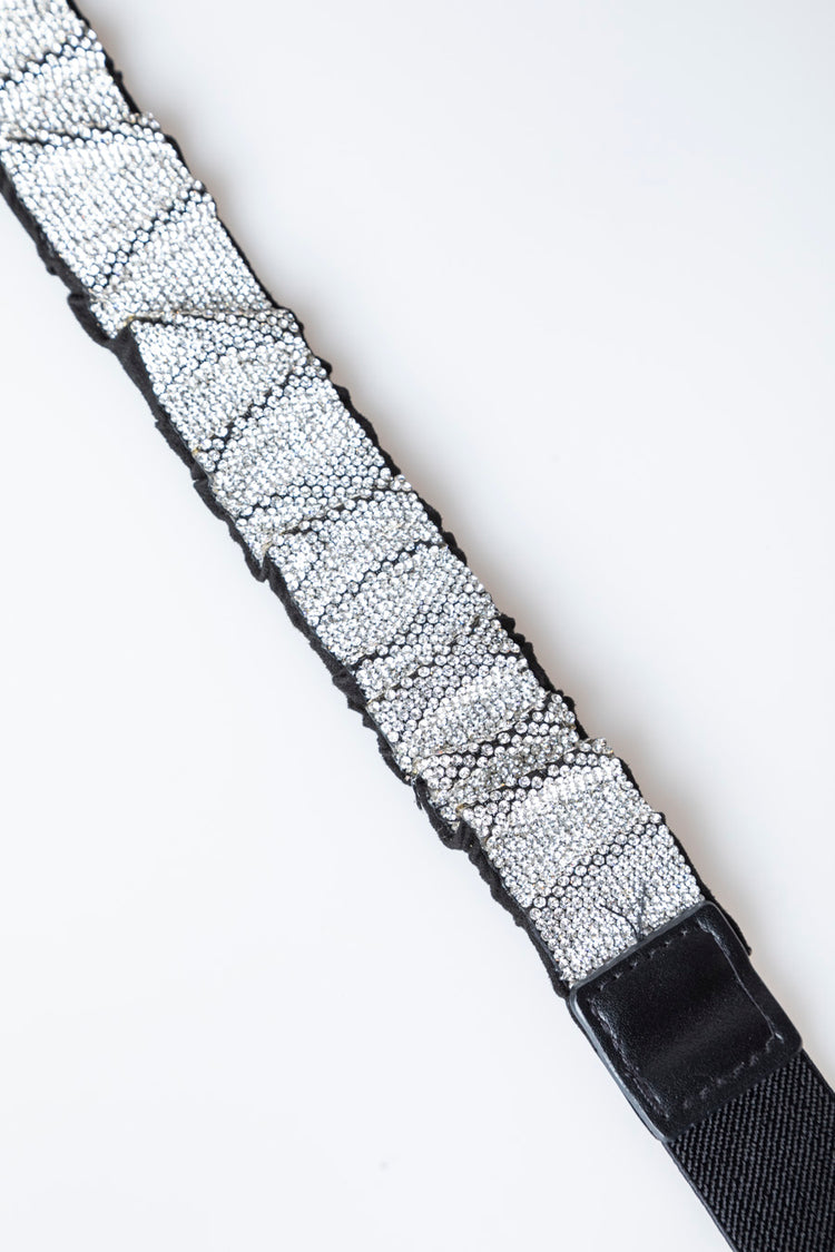 Cintura elasticizzata con strass