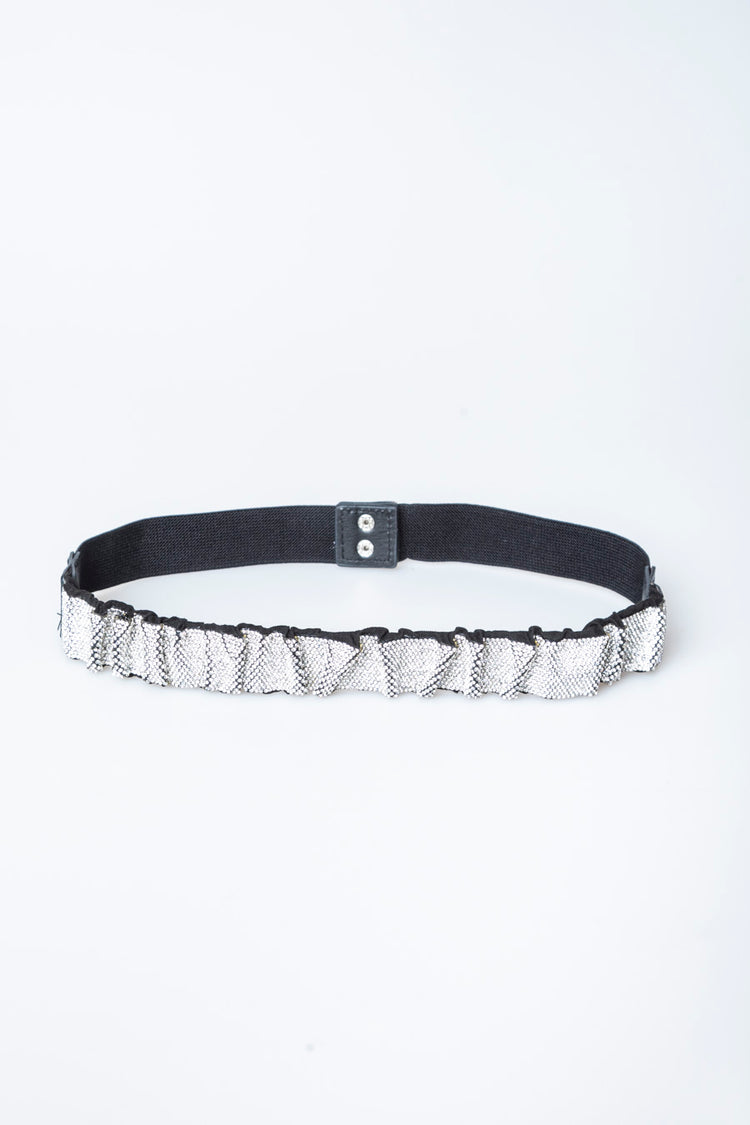 Cintura elasticizzata con strass
