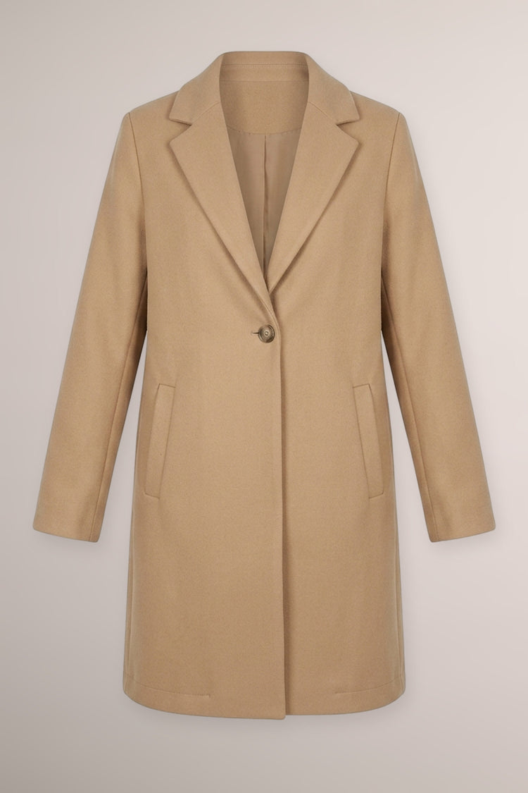 Cappotto basic monopetto beige