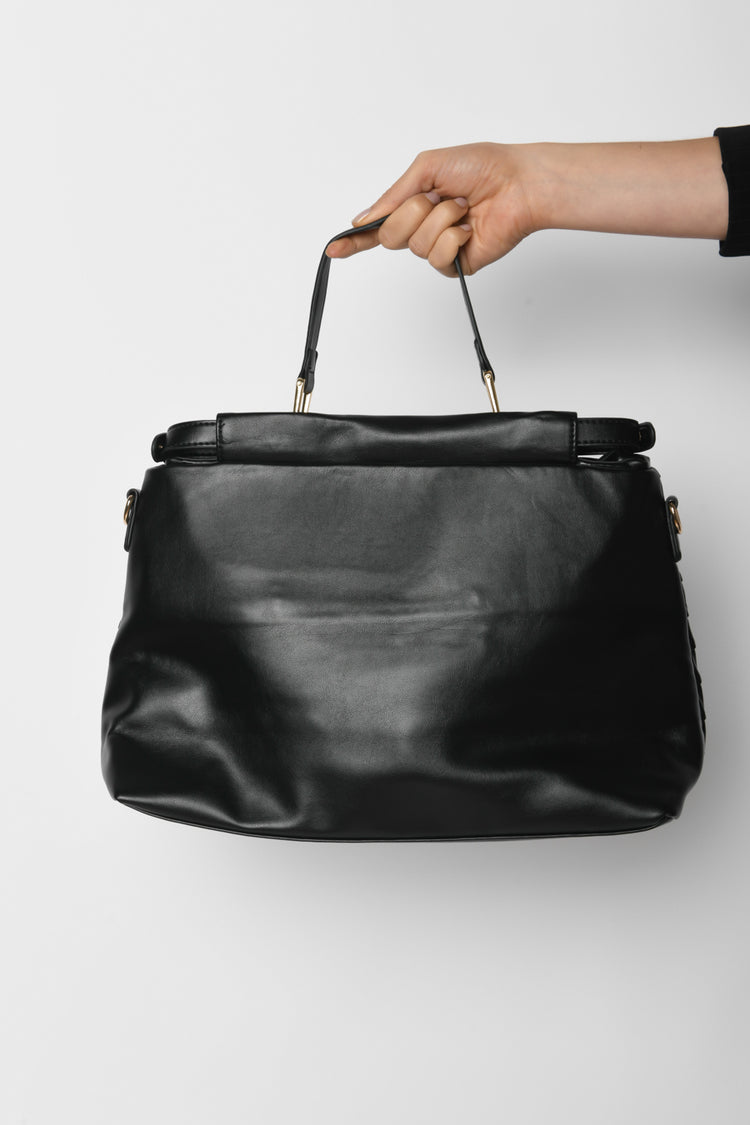 Borsa in similpelle testurizzata
