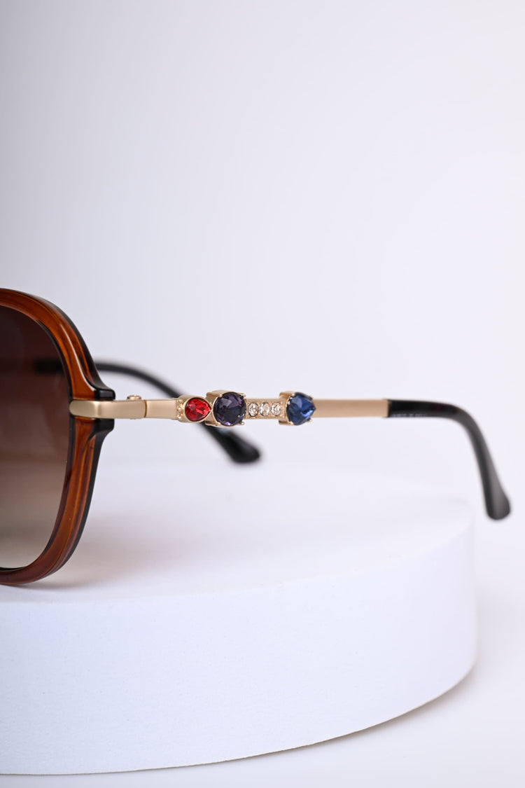 Occhiale da sole con strass