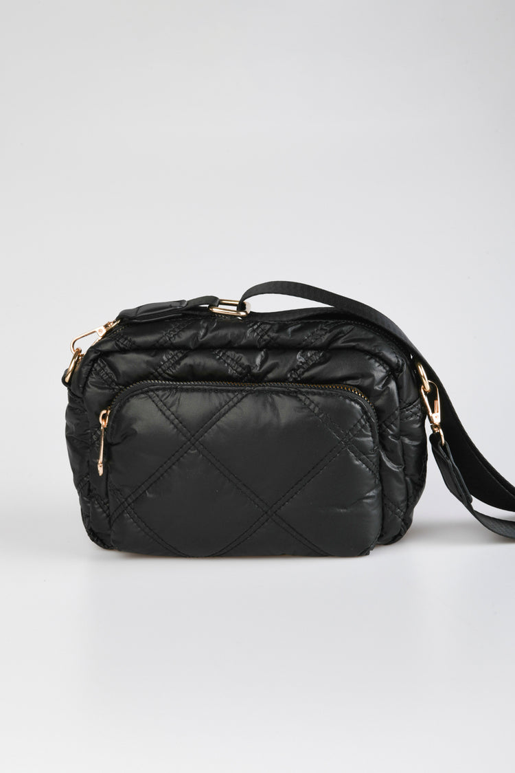 Borsa in nylon trapuntato e imbottito