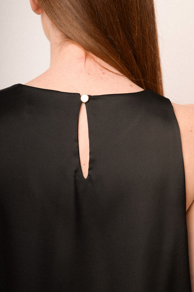 Top a palloncino in raso nero