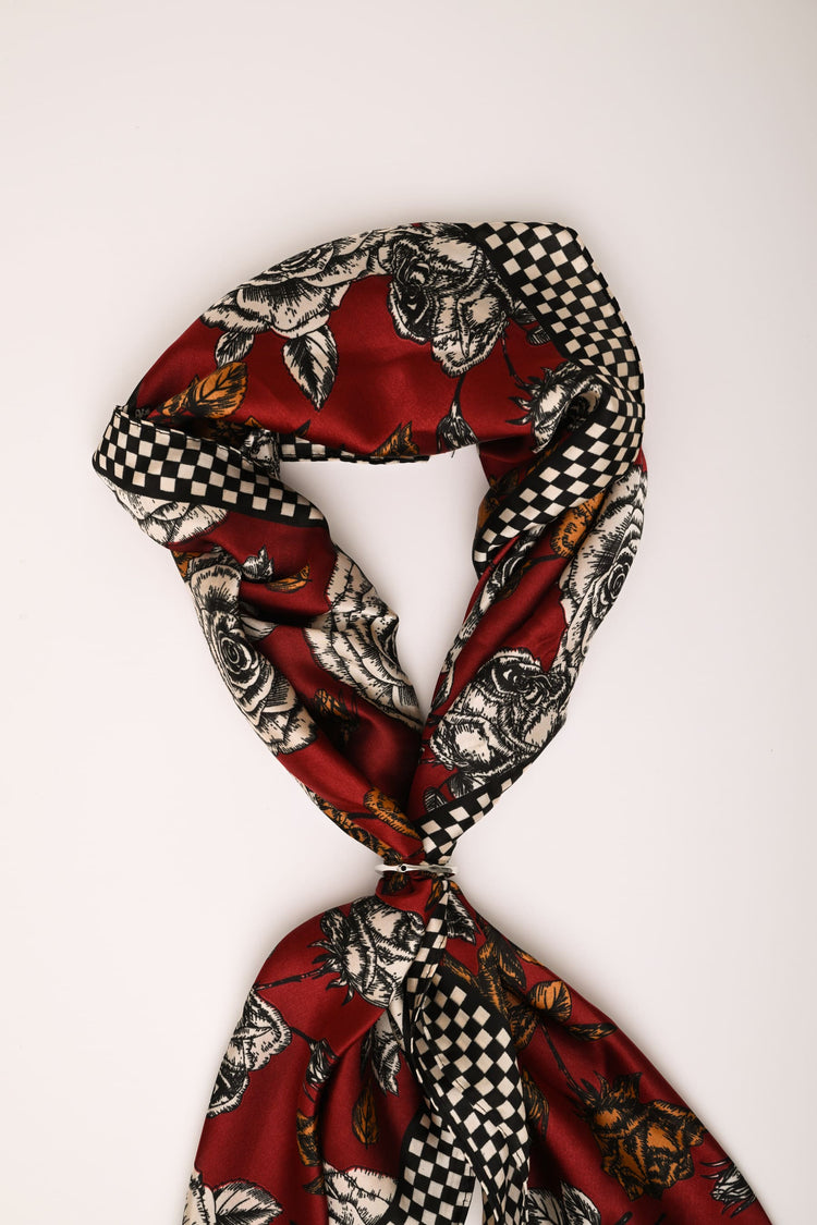 Foulard fantasia rose
