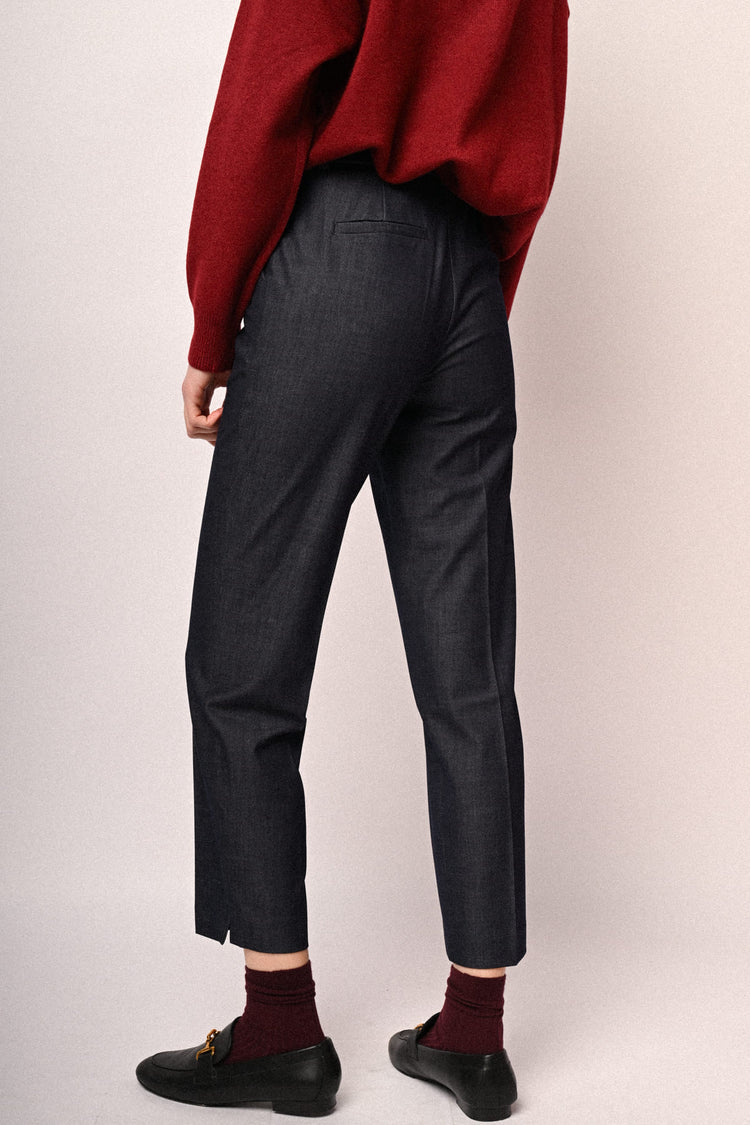 Pantaloni basic effetto denim