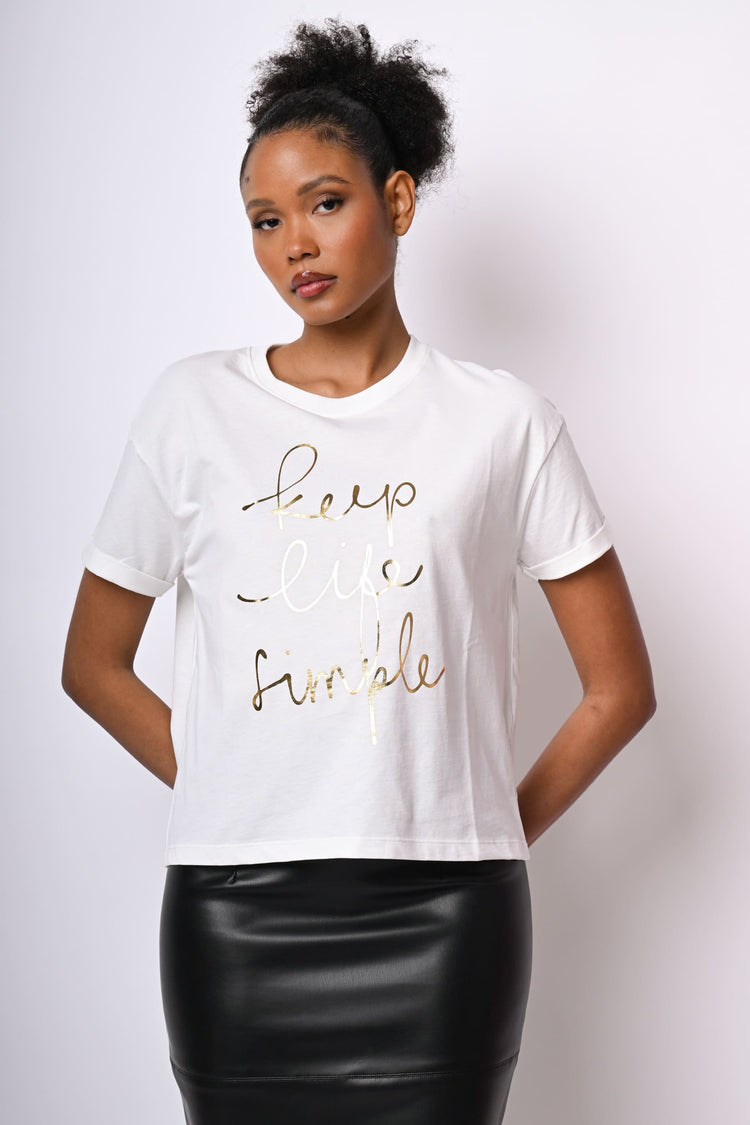 T-shirt Keep Life Simple in cotone