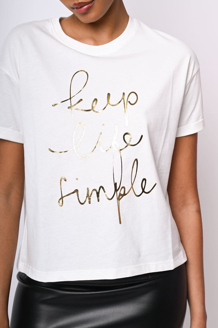 T-shirt Keep Life Simple in cotone