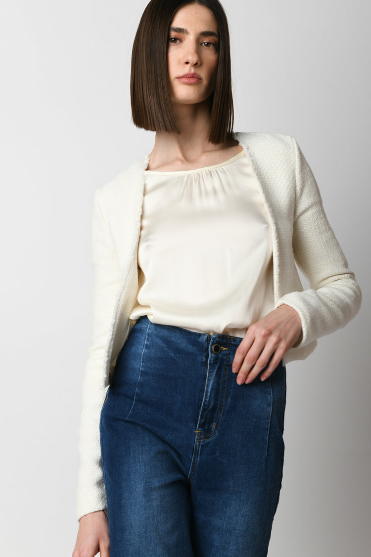 Giacca in maglia jacquard