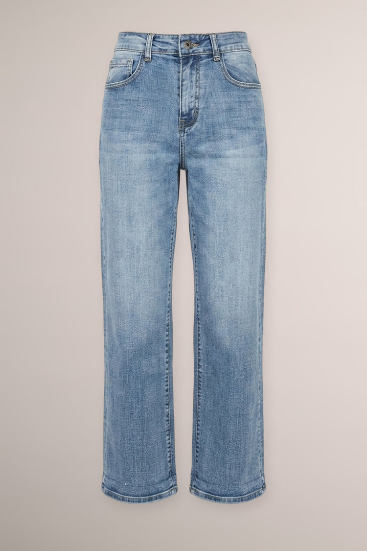 Jeans wide-leg in denim azzurro