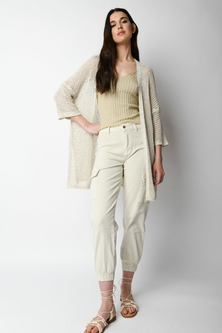 Pantaloni cargo in cotone stretch