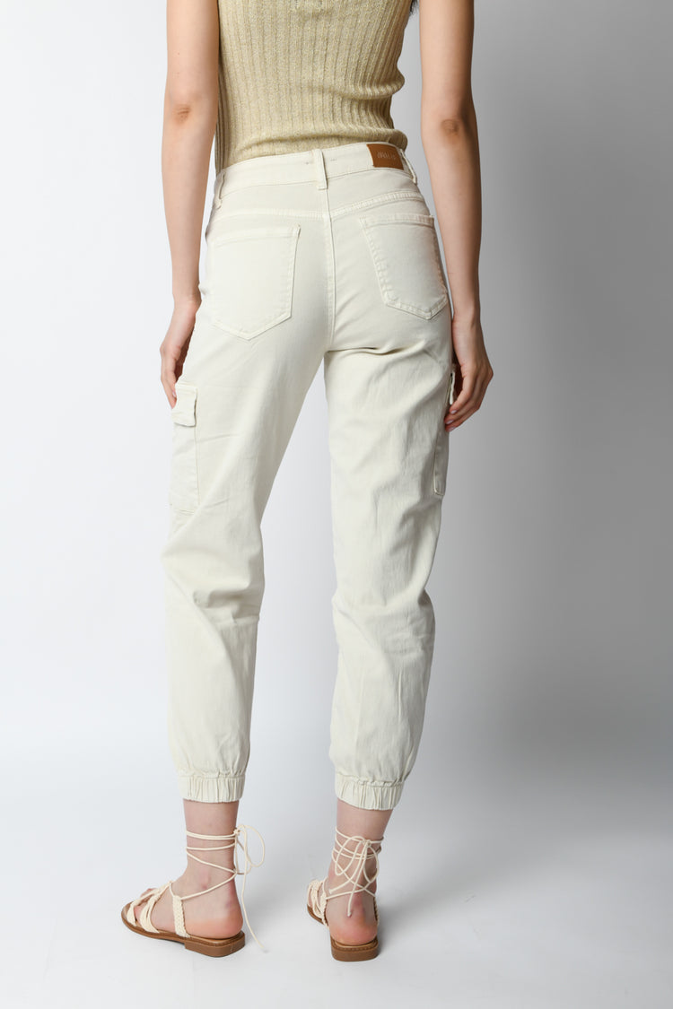 Pantaloni cargo in cotone stretch