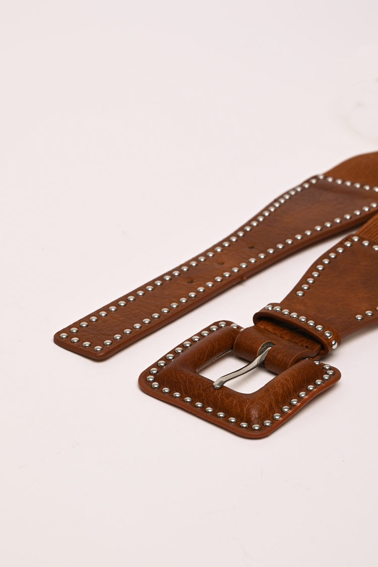 Cintura elastica con mini borchie