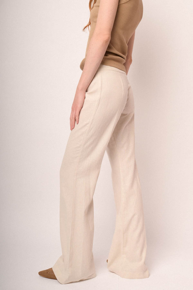 Pantaloni palazzo misto lino