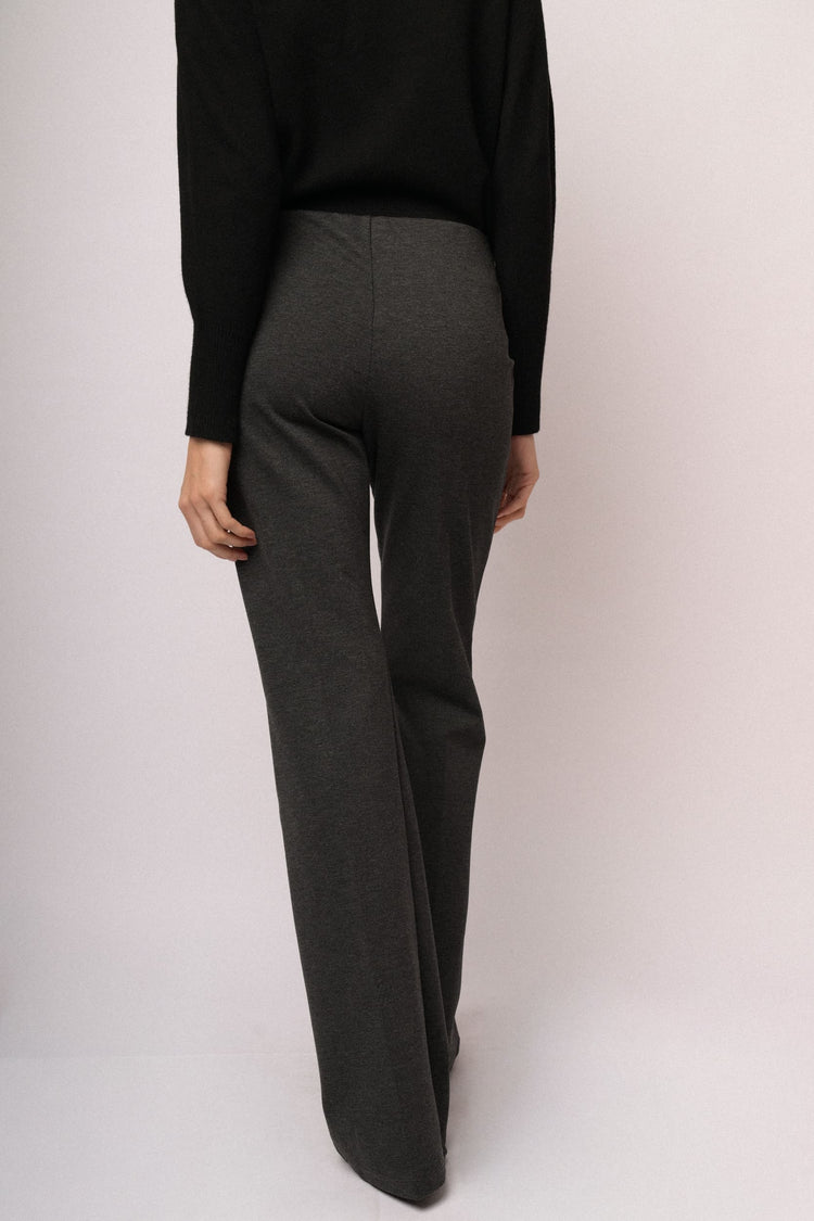 Leggings flare grigi antracite