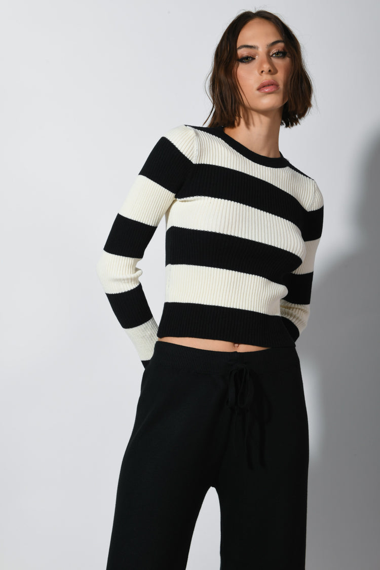 Pull a costine con righe