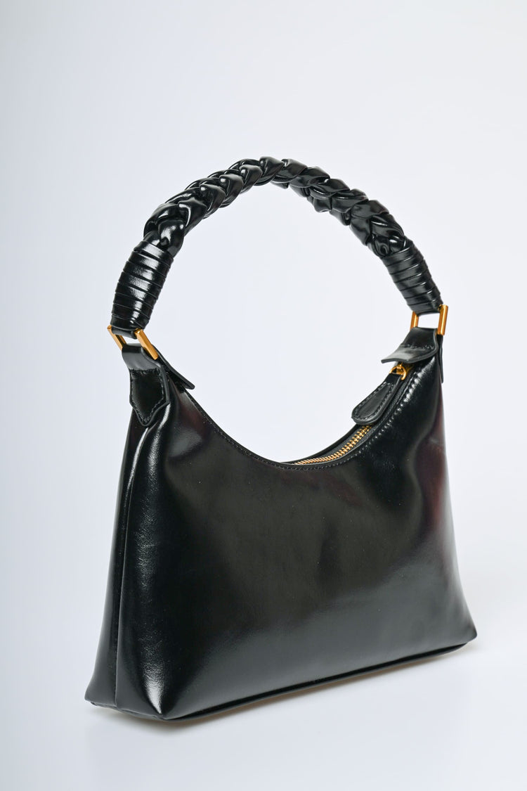 Borsa con manico intrecciato