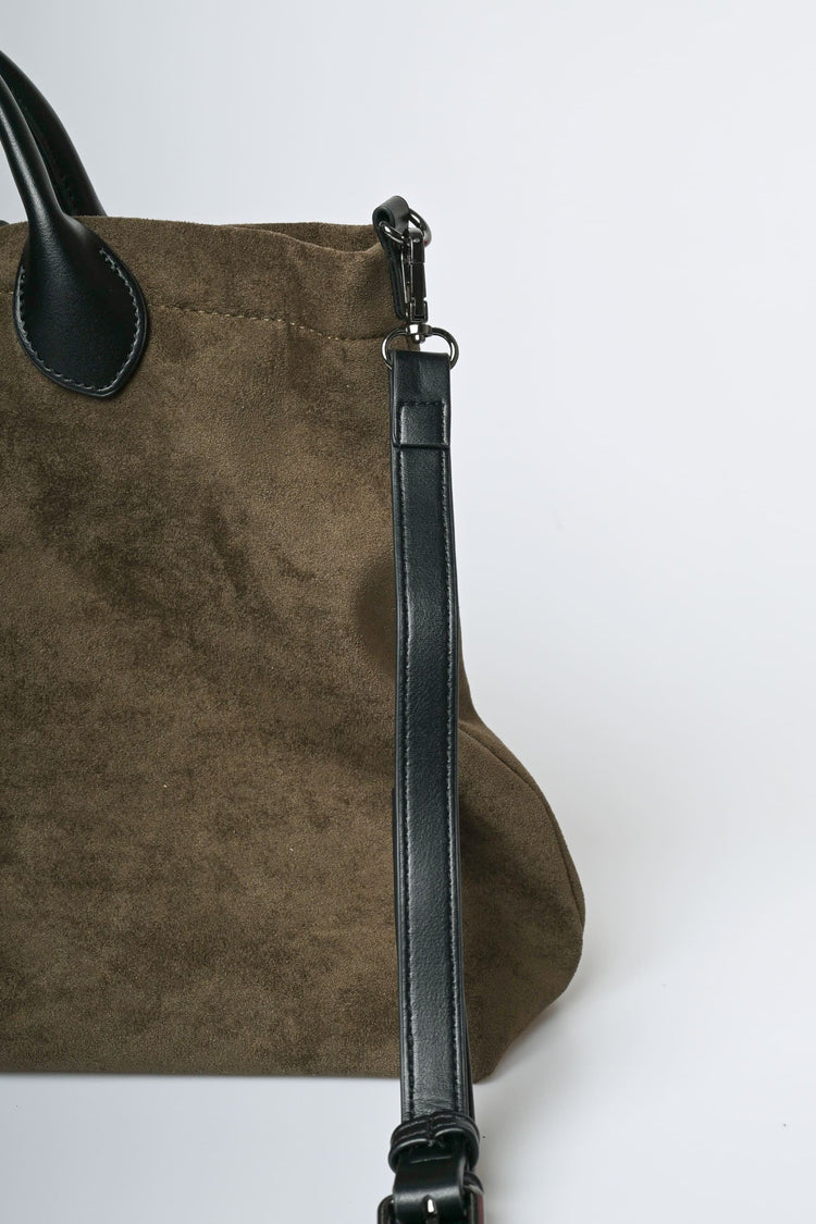 Borsa tote in faux suede