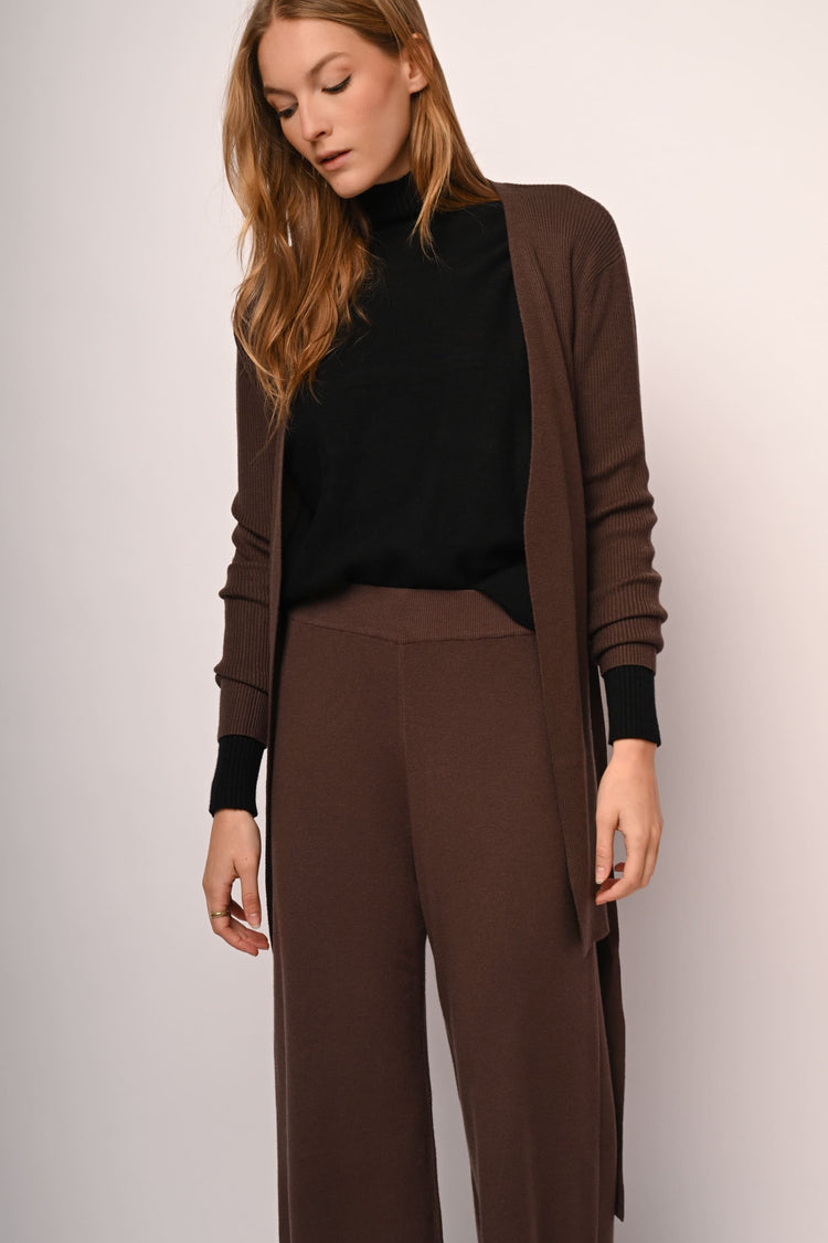 Pantaloni palazzo in maglia