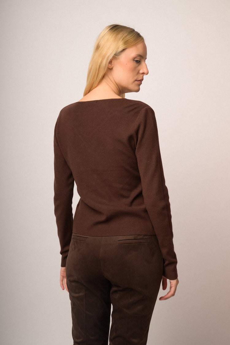 Cardigan con bottone