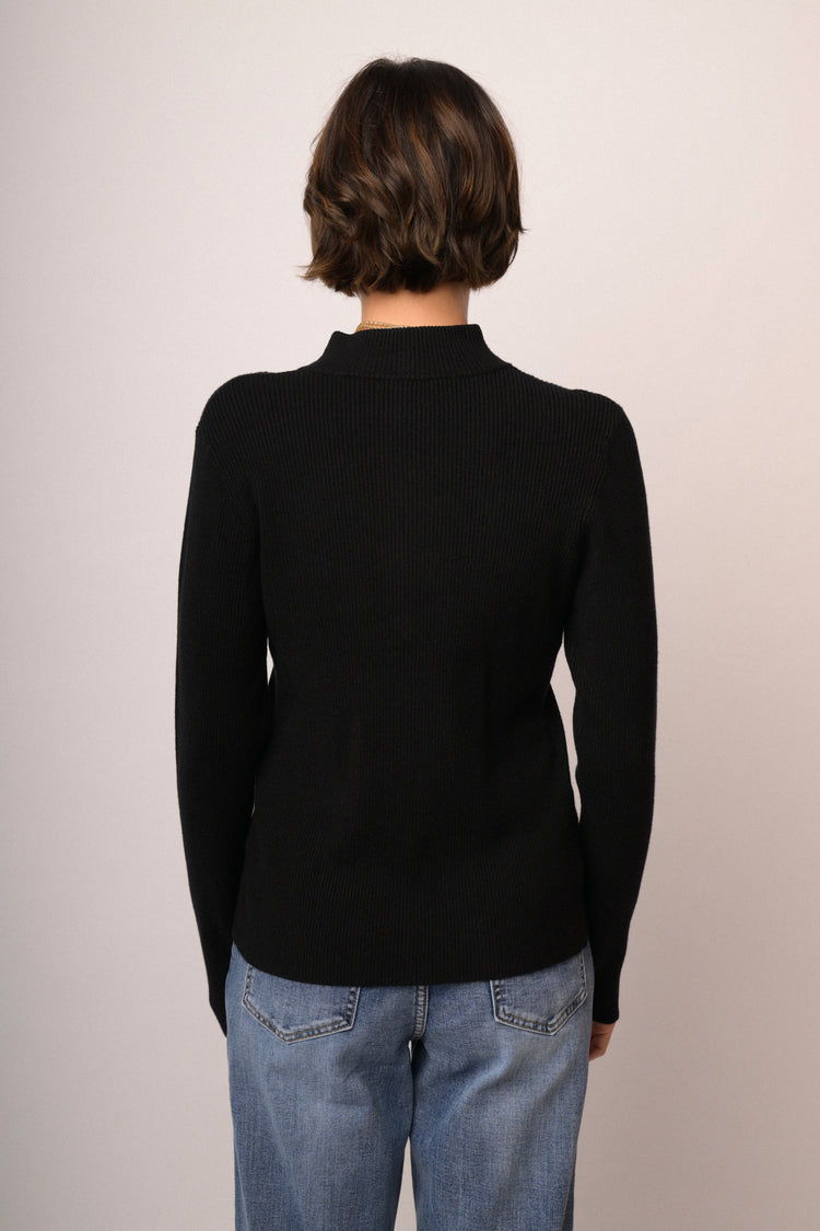 Cardigan a giacchetto con zip