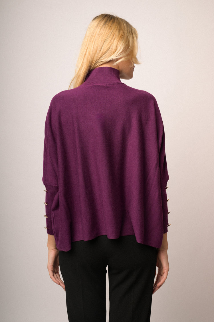 Maglia collone con bottoni