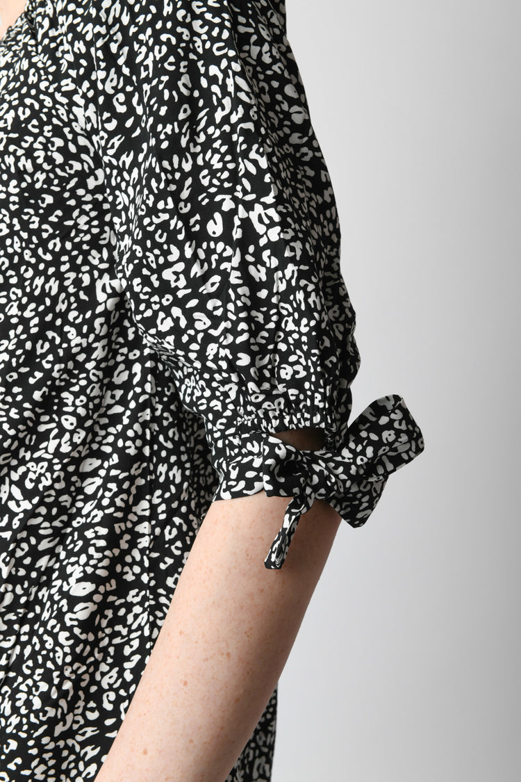 Blusa a stampa micro floreale