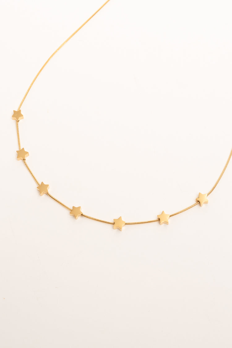 Collana con charms a stelle oro