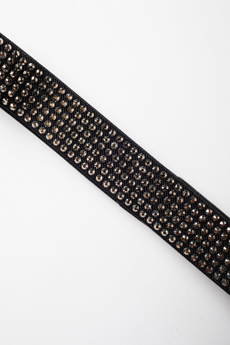 Cintura sottile elastica con strass