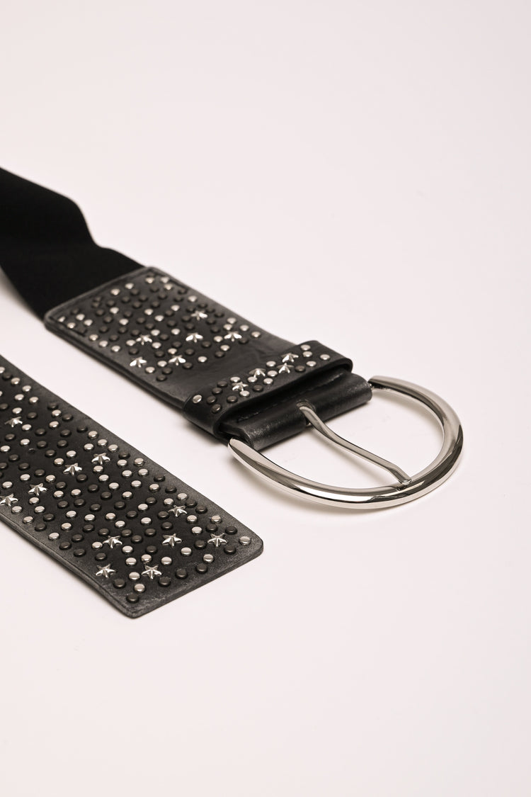 Cintura elastica con borchie a stella