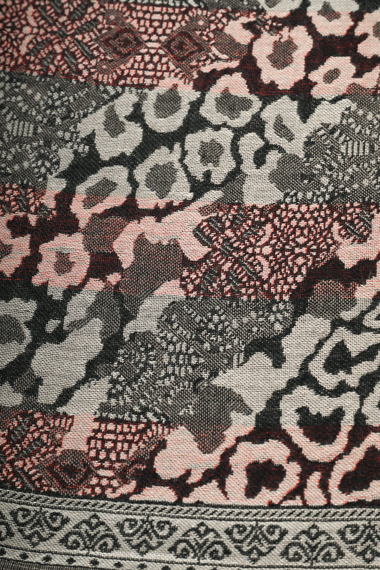 Sciarpa in jacquard animalier a righe