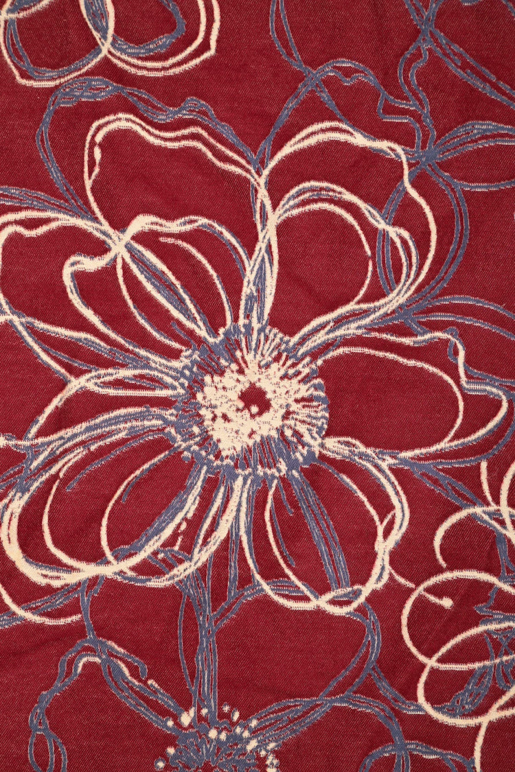 Sciarpa in jacquard floreale