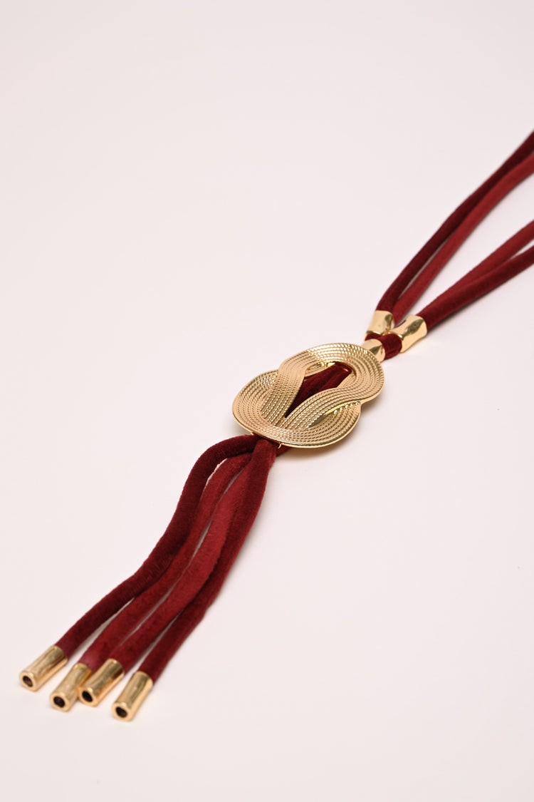 Collana multifili con nodo gioiello