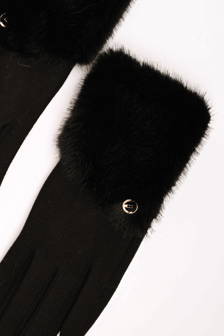 Guanti con polsini in faux fur