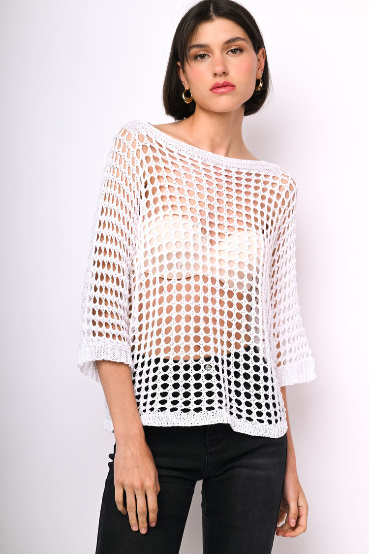 Pull in maglia crochet