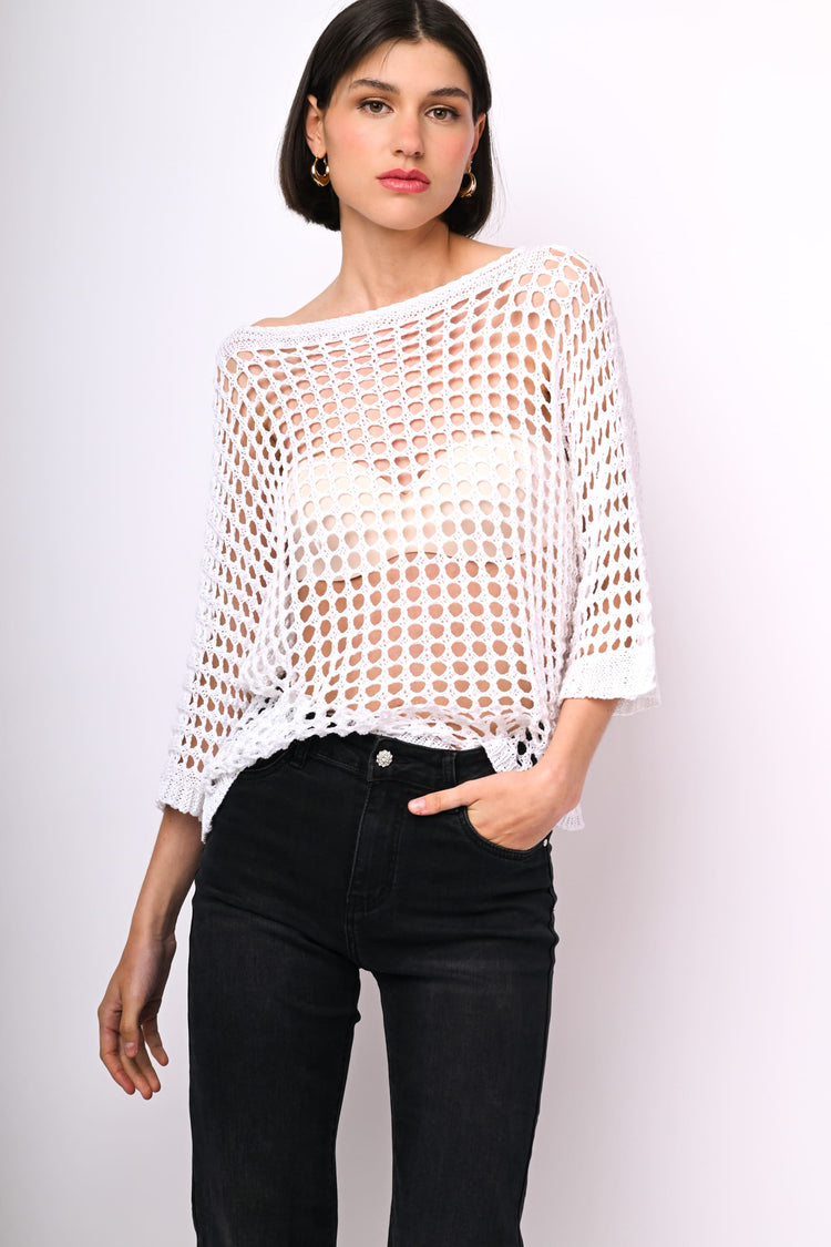 Pull in maglia crochet