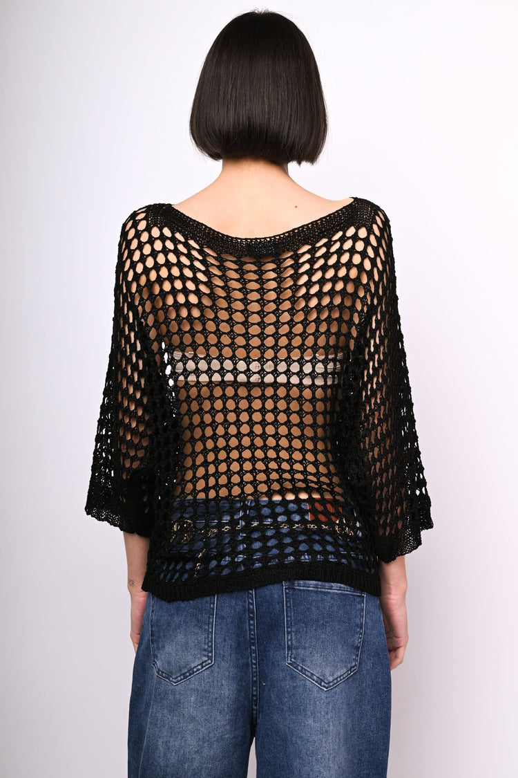 Pull in maglia crochet