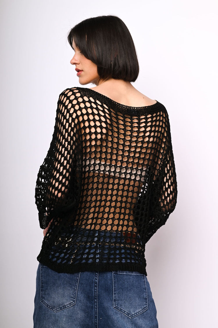 Pull in maglia crochet