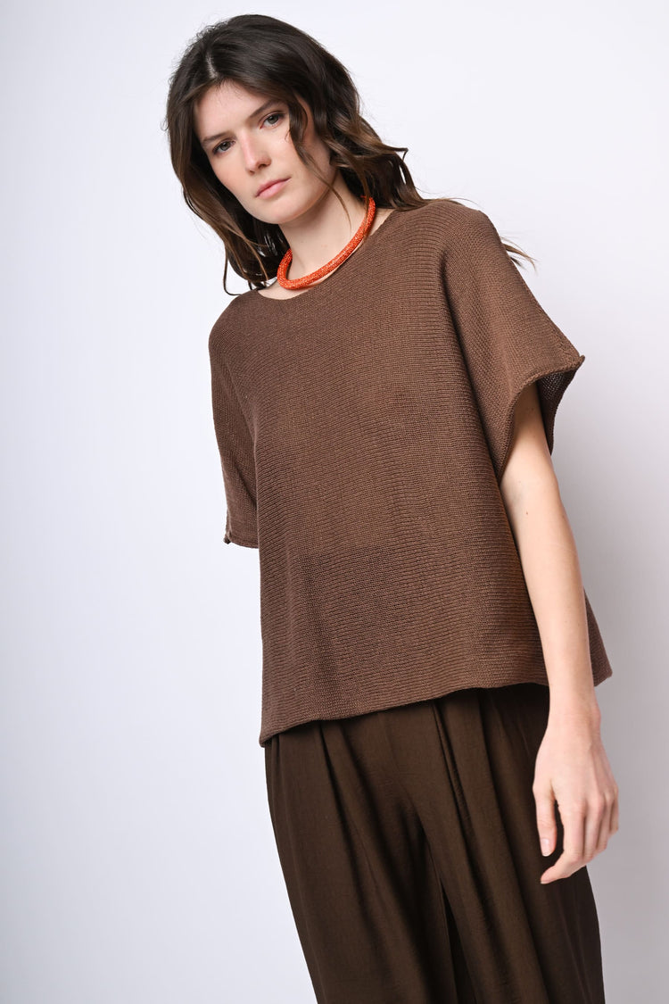 Pull in maglia misto cotone