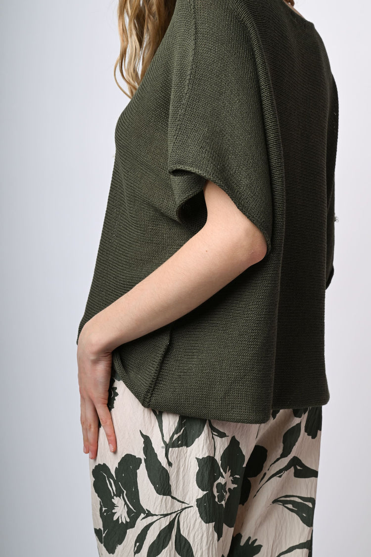 Pull in maglia misto cotone