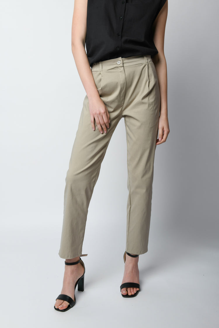 Pantaloni misto viscosa stretch