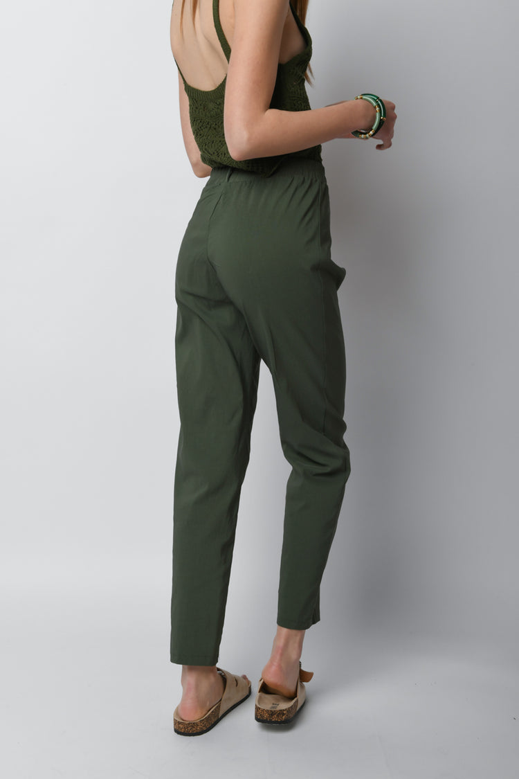 Pantaloni misto viscosa stretch