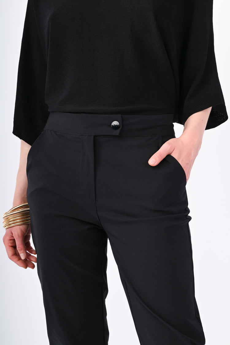 Pantaloni misto viscosa stretch